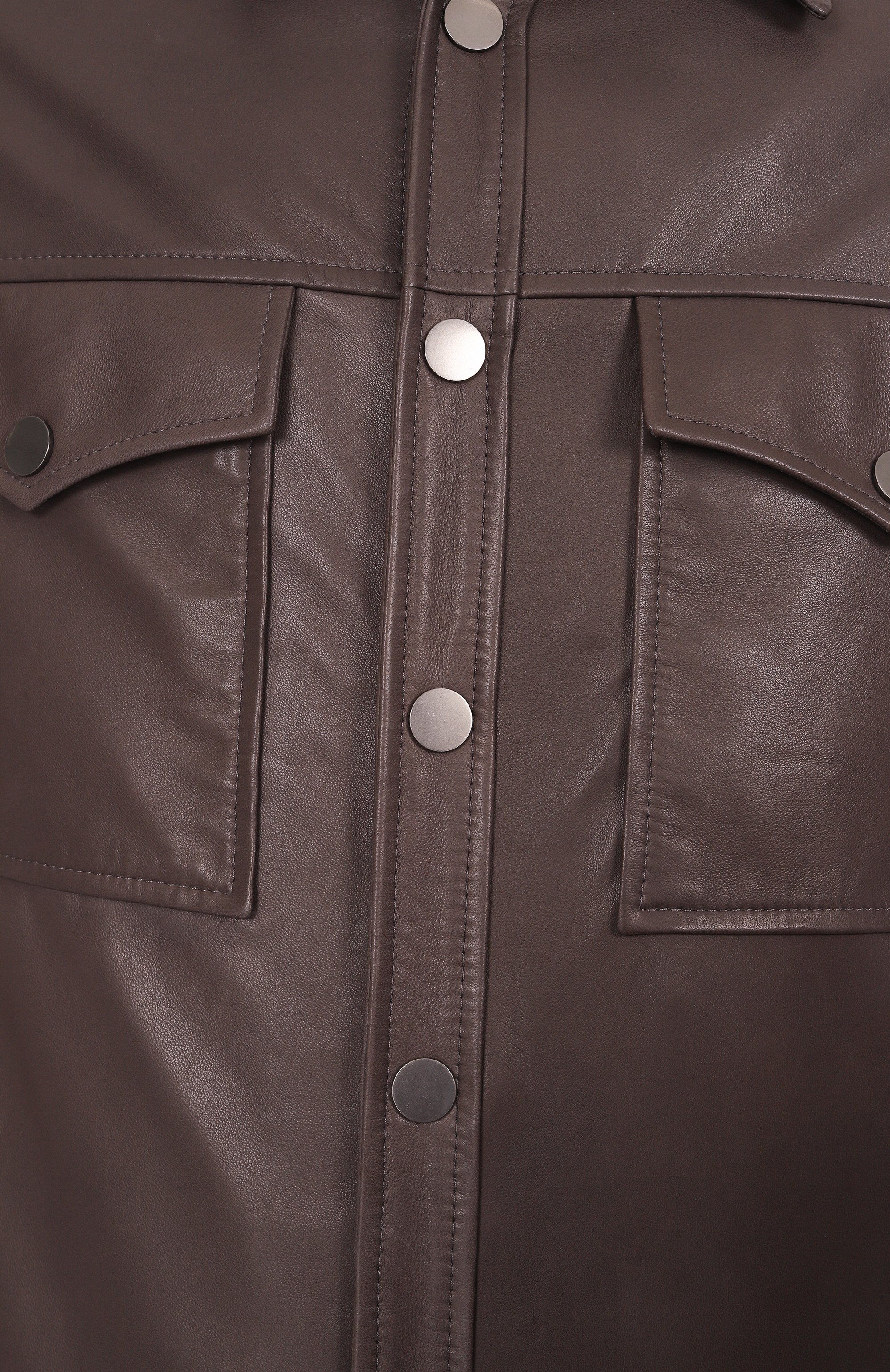 Кожаная куртка-рубашка MVST, арт. 54204/58-68, фото 6