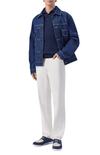 Мужские замшевые топсайдеры KITON, арт. USSA085N01416