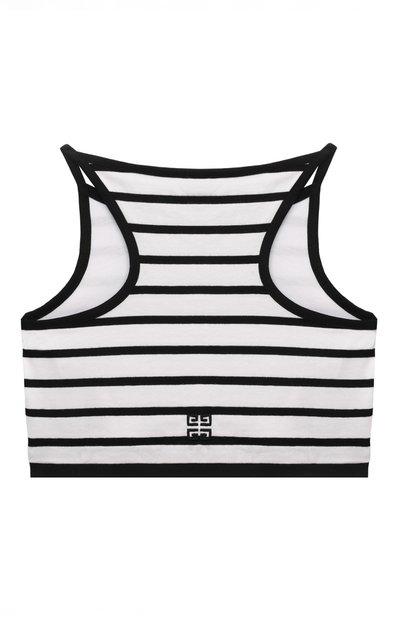 Хлопковый топ GIVENCHY черно-белого цвета по цене 16600 руб., арт. H30025/12+/14, фото 2 Хлопковый топ GIVENCHY, арт. H30025/12+/14, фото 2