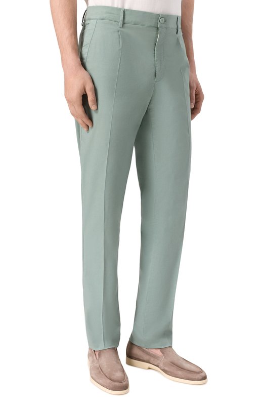 Брюки из лиоцелла и хлопка Stefano Ricci M1T6100090/PACT1Q Зелёный  M1T6100090/PACT1Q Фото 3