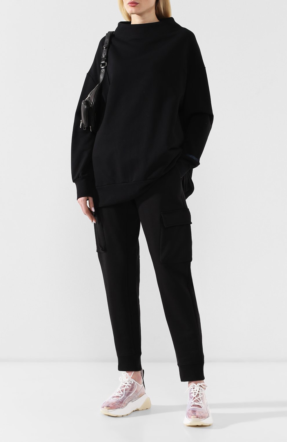 Хлопковый пуловер YOHJI YAMAMOTO черного цвета по цене 51350 руб., арт. FZ-T55-008, фото 2 Хлопковый пуловер YOHJI YAMAMOTO, арт. FZ-T55-008, фото 2