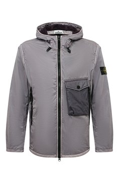 Мужская куртка STONE ISLAND серебряного цвета, арт. 731543035 | Фото 1 (Длина (верхняя одежда): Короткие; Драгоценные камни: Проставлено; Материал внешний: Синтетический материал; Материал сплава: Проставлено; Рукава: Длинные; Кросс-КТ: Ветровки, Куртка, Легкие; Стили: Кэжуэл)