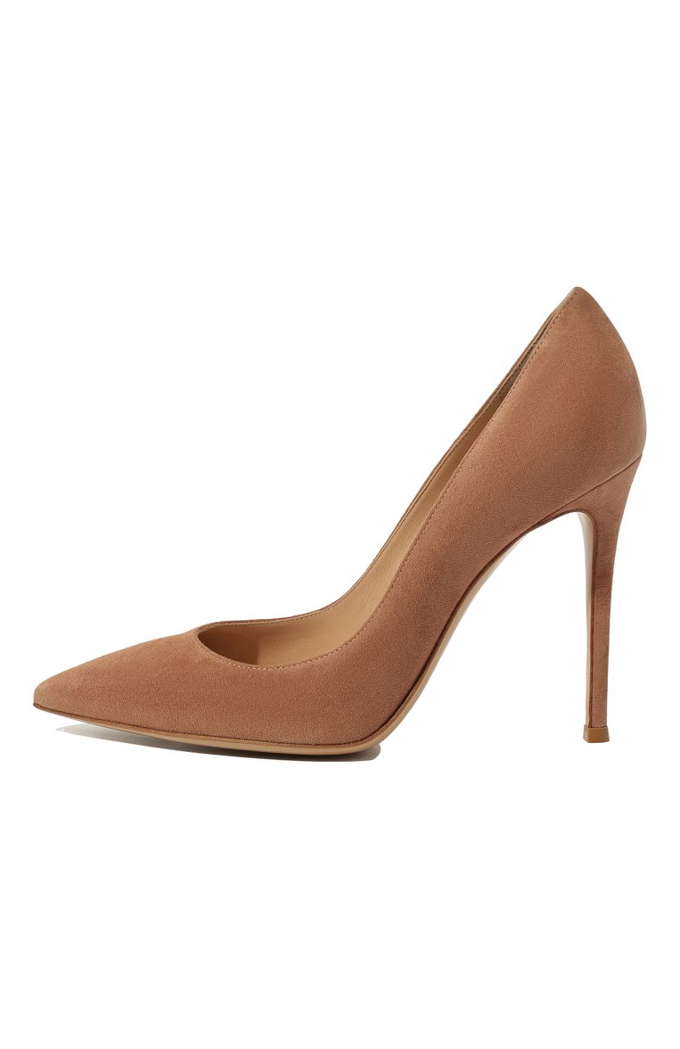 Женские замшевые туфли gianvito 105 GIANVITO ROSSI бежевого цвета, арт. G28470.15RIC.CAMPRAL | Фото 4 (Статус проверки: Проверено, Проверена категория, Требуются правки; Подошва: Плоская; Материал внутренний: Натуральная кожа; Материал внешний: Замша, Натуральная кожа; Каблук тип: Шпилька; Региональные ограничения белый список (Axapta Mercury): RU; Каблук высота: Высокий; ширина носка стельки: 7,2, 7,4, 7,6, 7,7, 8; толщина подошвы: 0,5)