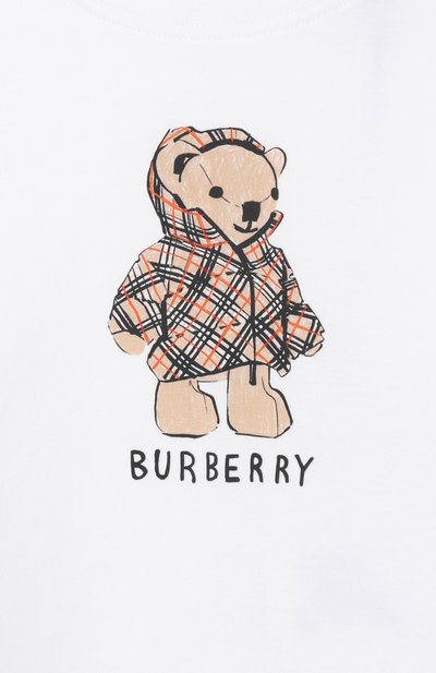 Хлопковая футболка BURBERRY, арт. 8117538, фото 3