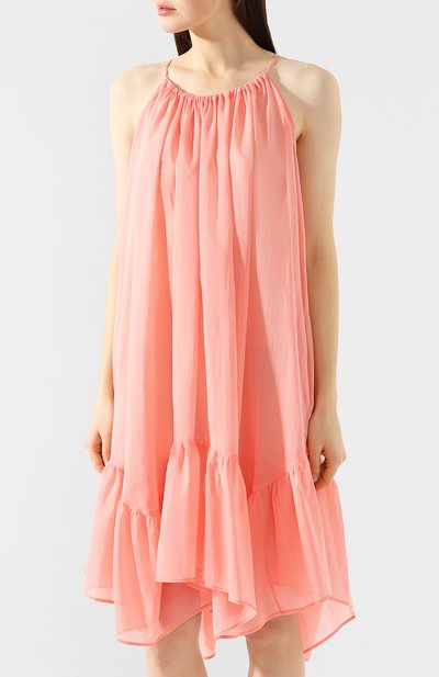 Хлопковое платье A MERE CO кораллового цвета по цене 44550 руб., арт. AMC-R20-G5-69, фото 3 Хлопковое платье A MERE CO, арт. AMC-R20-G5-69, фото 3