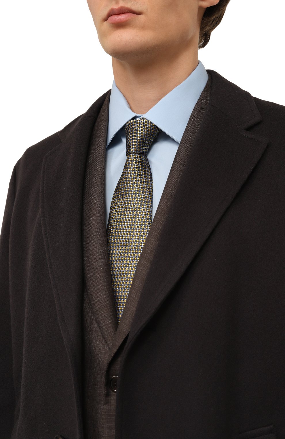 Шелковый галстук LANVIN зеленого цвета по цене 15400 руб., арт. 8078/TIE, фото 2 Шелковый галстук LANVIN, арт. 8078/TIE, фото 2