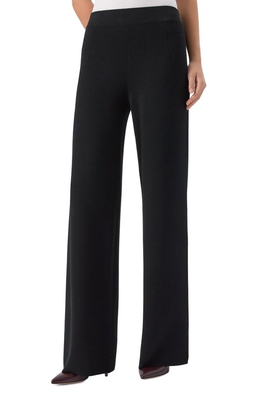 Брюки из вискозы Max Mara Studio MARZIA Чёрный  MARZIA Фото 3