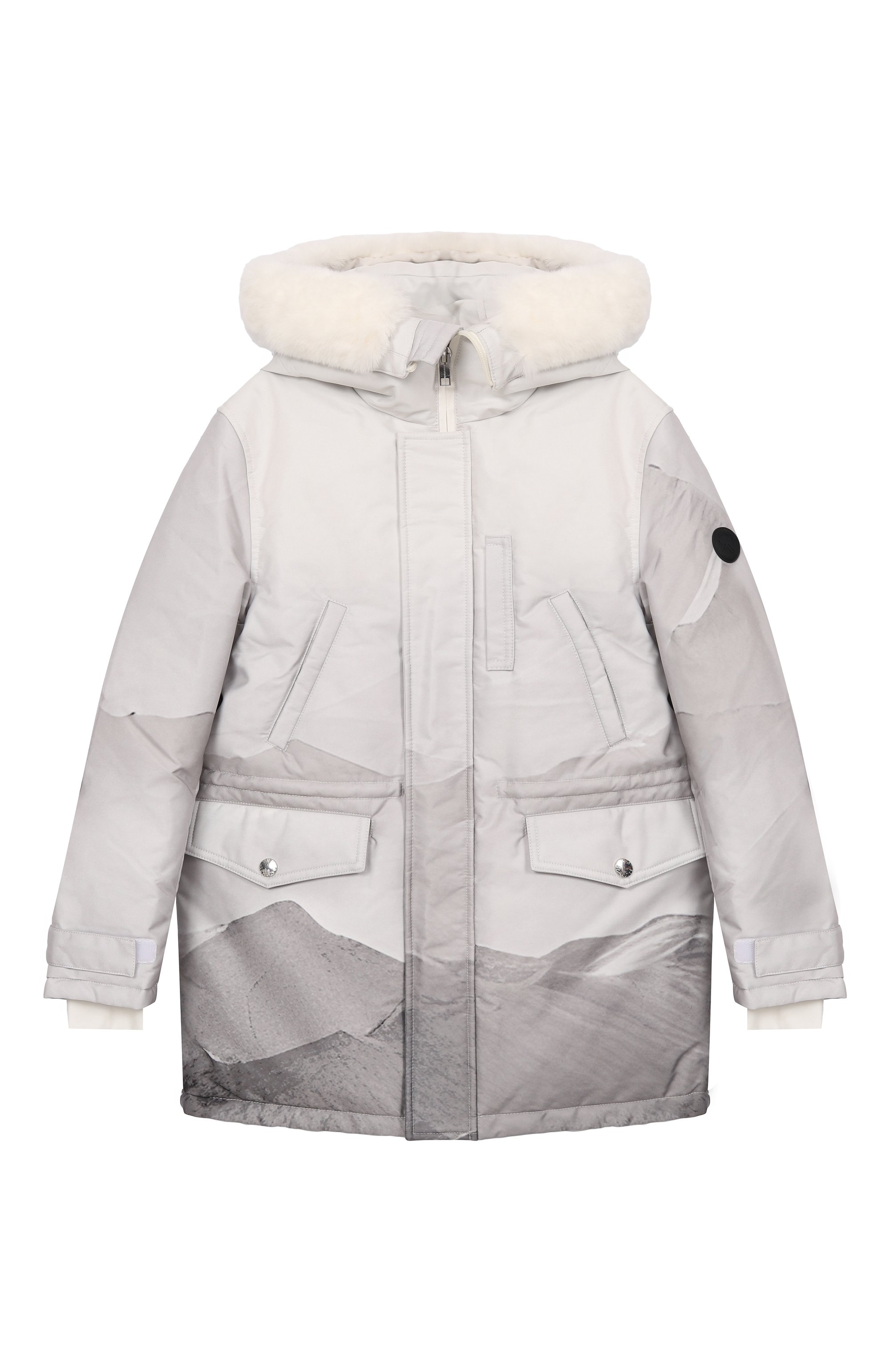 Пуховик с отделкой из кролика YVES SALOMON ENFANT, арт. 26WEM900XXT20G/8-10, фото 1