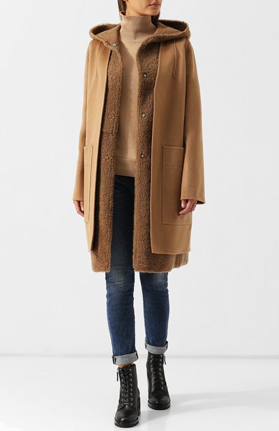 Шерстяная дубленка с жилетом из овчины YVES SALOMON, арт. 9WYM00988CDPL, фото 2