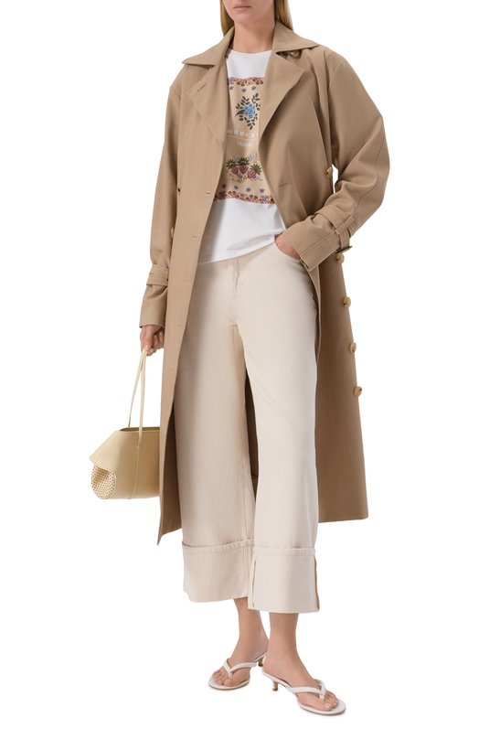 Хлопковая футболка Weekend Max Mara WKDPANTERA Белый  WKDPANTERA Фото 2