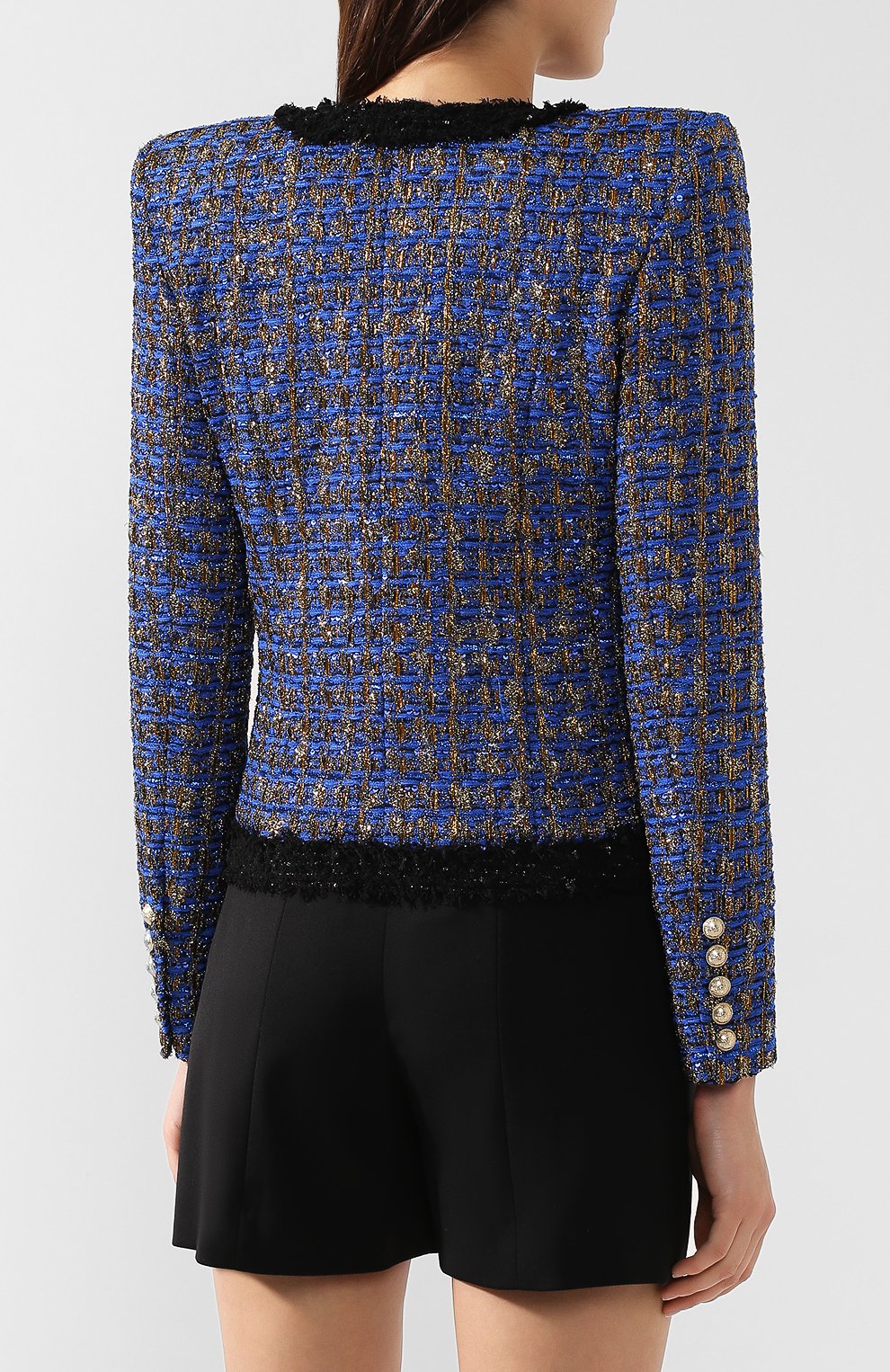 Жакет BALMAIN синего цвета по цене 358000 руб., арт. SF17253/X241, фото 4 Жакет BALMAIN, арт. SF17253/X241, фото 4