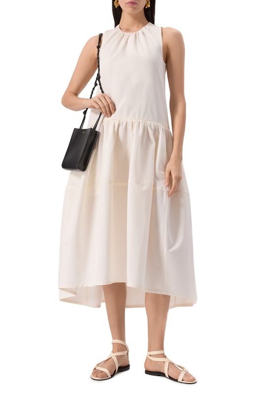 Платье из хлопка и шелка Jil Sander J02CT0452-J45266 Белый  J02CT0452-J45266 Фото 2