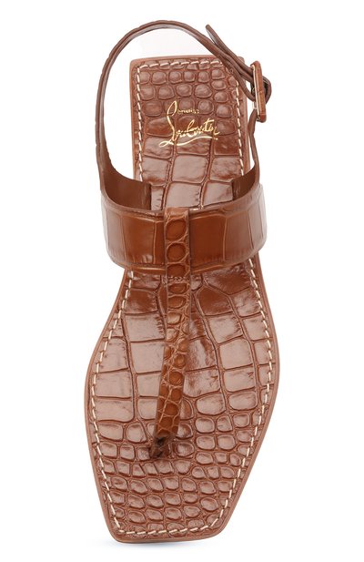 Кожаные сандалии cubongo CHRISTIAN LOUBOUTIN, арт. 3210100/CUB0NG0 FLAT, фото 5
