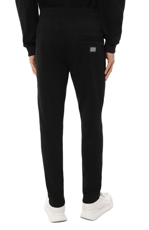 Хлопковые брюки Dolce & Gabbana GZ12AT/GG938 Чёрный  GZ12AT/GG938 Фото 4