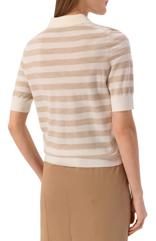 Шерстяное поло BOSS 50545015 Бежевый  50545015 Фото 4