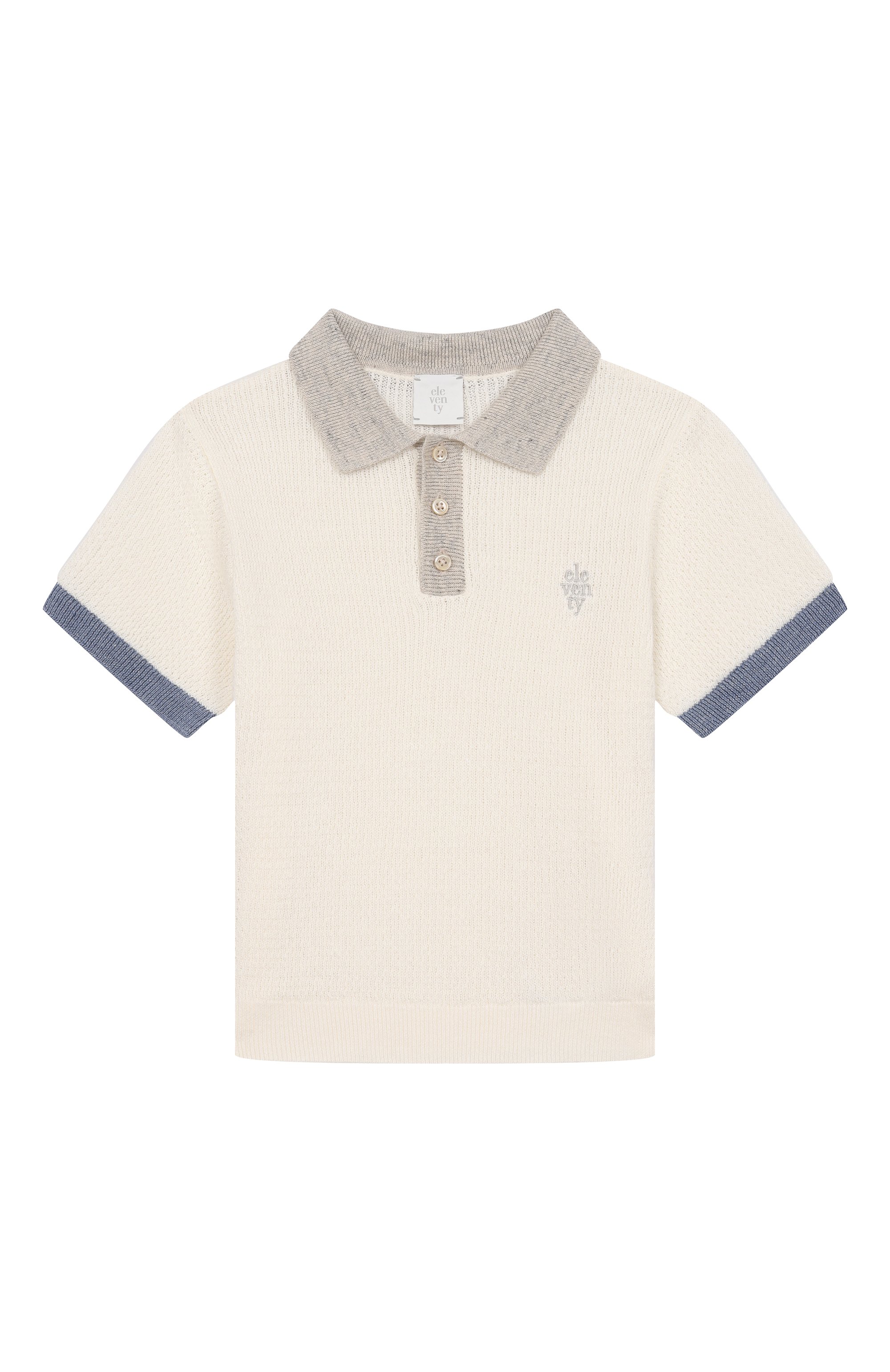 Поло изо льна и хлопка ELEVENTY кремового цвета по цене 25500 руб., арт. EY9P01/Z3182_001, фото 1 Поло изо льна и хлопка ELEVENTY, арт. EY9P01/Z3182_001, фото 1