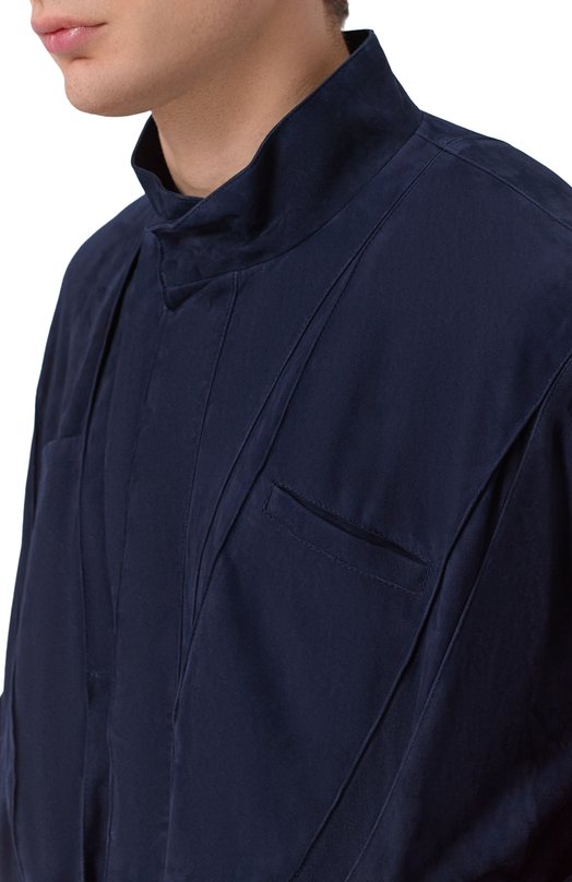 Замшевый бомбер Giorgio Armani GM003586/AF24918 Синий  GM003586/AF24918 Фото 5