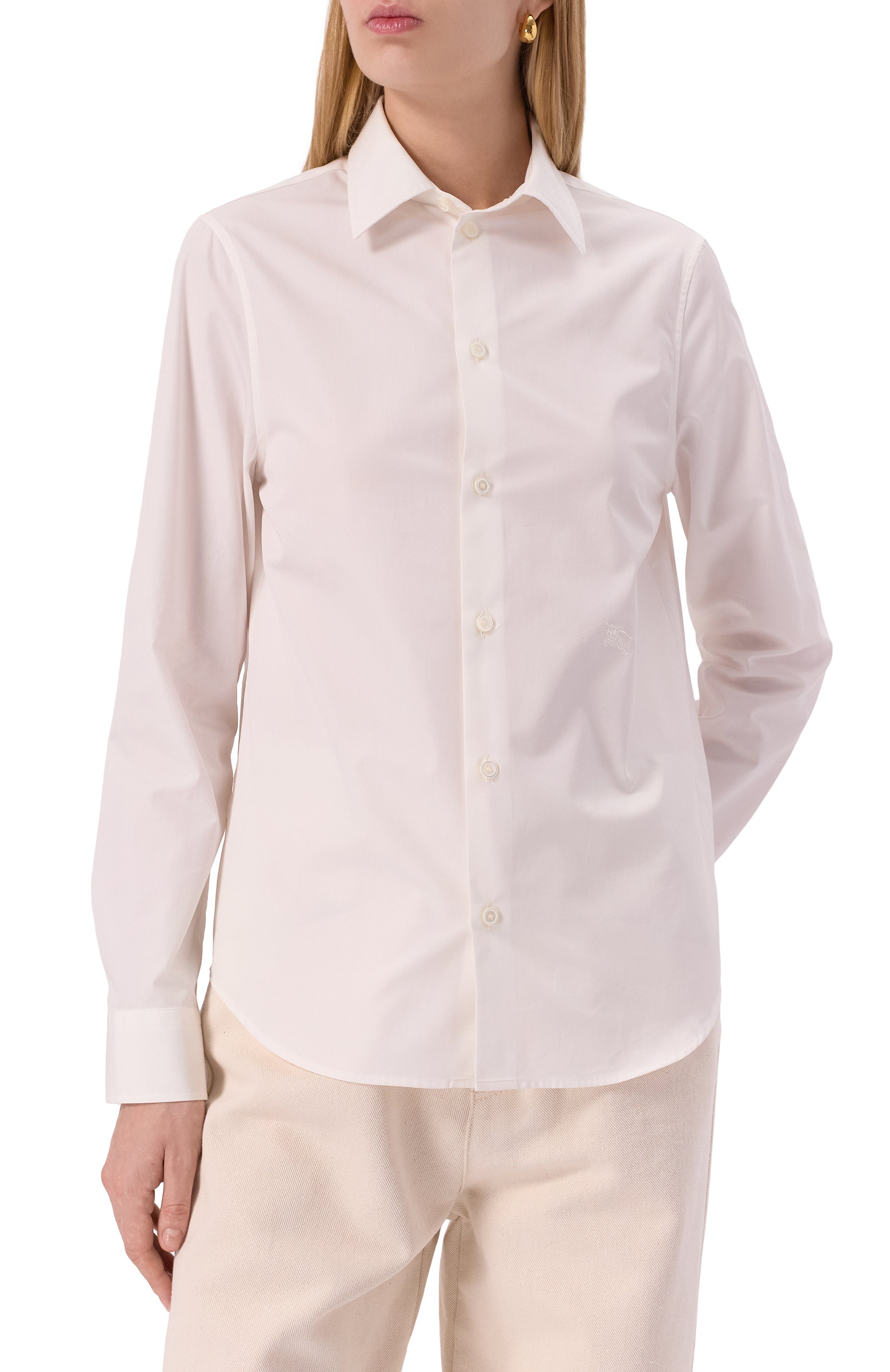 Хлопковая рубашка BURBERRY, арт. 8101130, фото 3