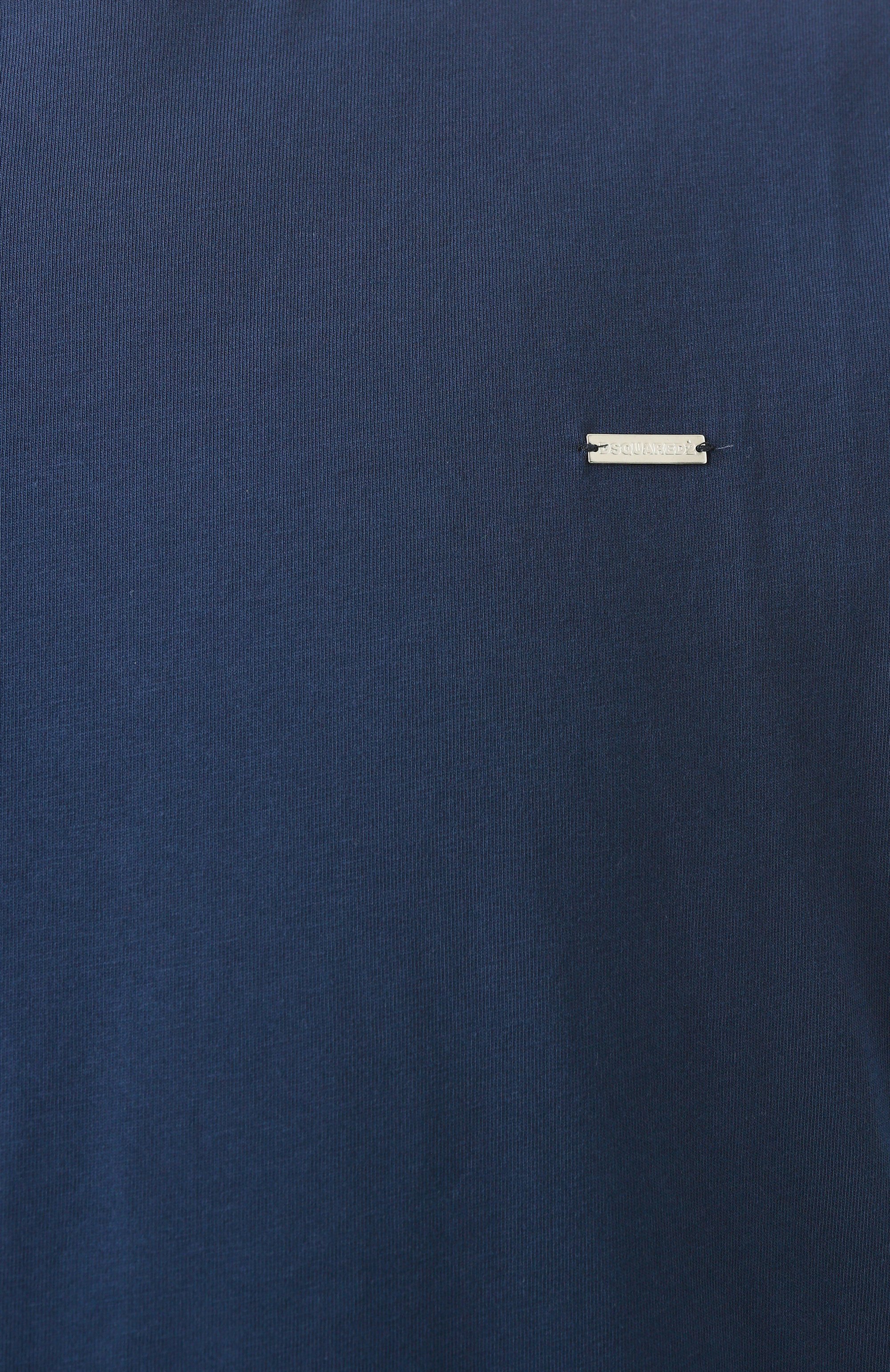 Хлопковая футболка DSQUARED2 темно-синего цвета по цене 25000 руб., арт. S74GD1253/D20020, фото 6 Хлопковая футболка DSQUARED2, арт. S74GD1253/D20020, фото 6