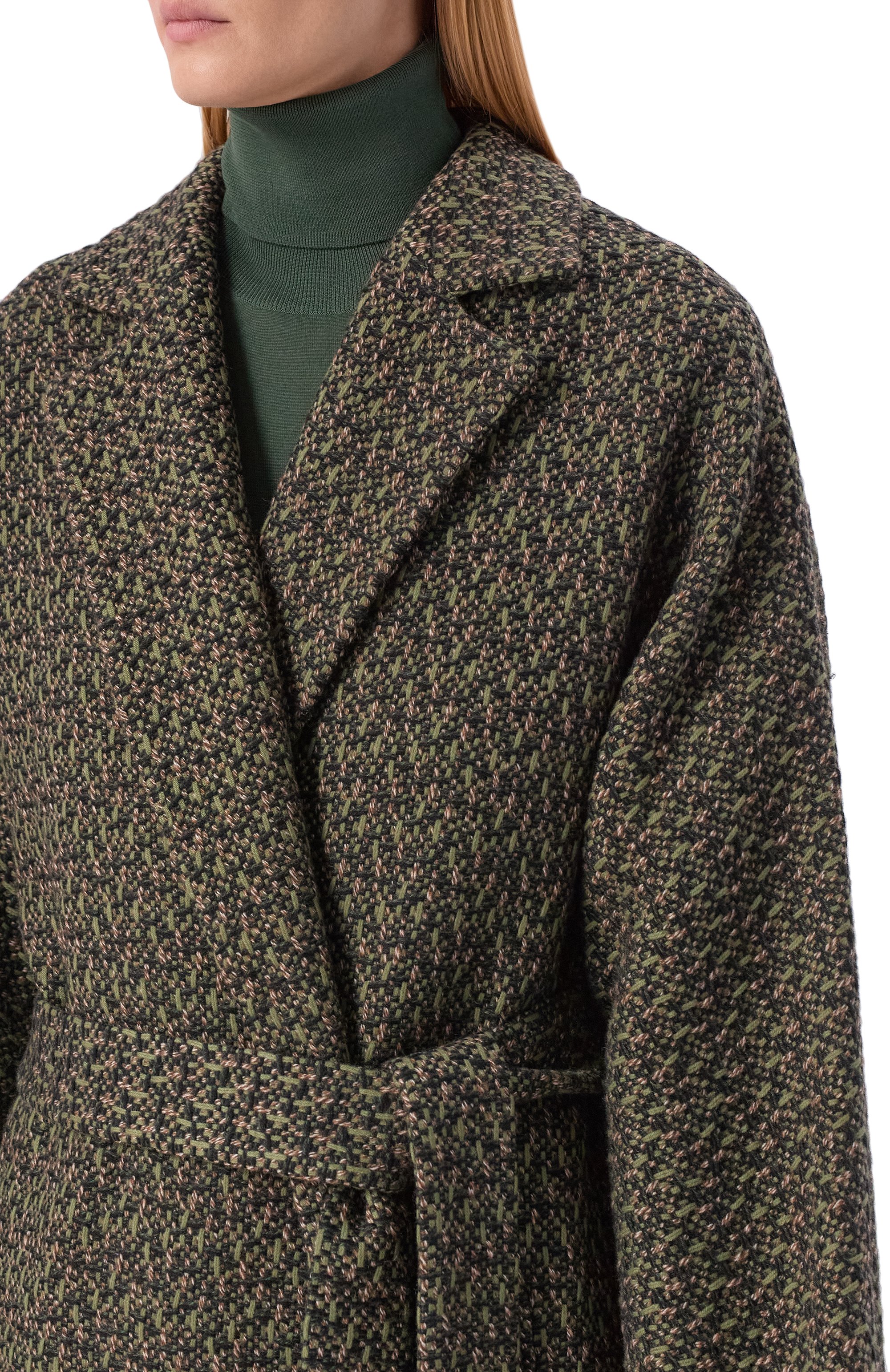 Кашемировое пальто KITON темно-зеленого цвета по цене 1130000 руб., арт. D50604K0107C16, фото 5 Кашемировое пальто KITON, арт. D50604K0107C16, фото 5