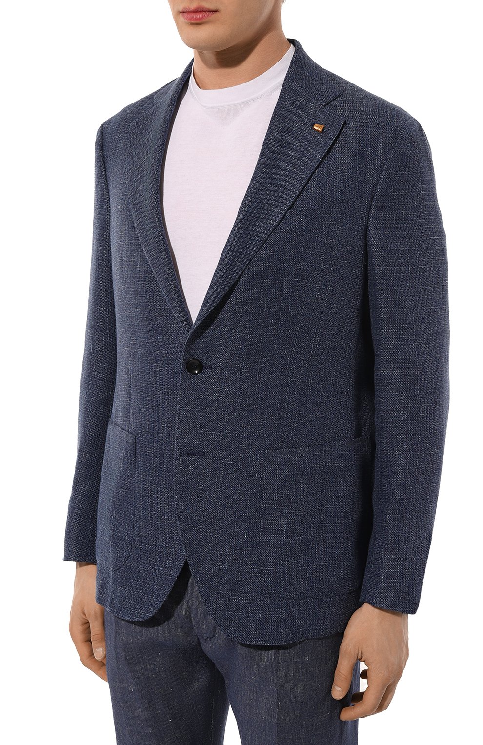 Пиджак из шерсти и льна SARTORIA LATORRE синего цвета по цене 84300 руб., арт. EF74/UF1253, фото 5 Пиджак из шерсти и льна SARTORIA LATORRE, арт. EF74/UF1253, фото 5