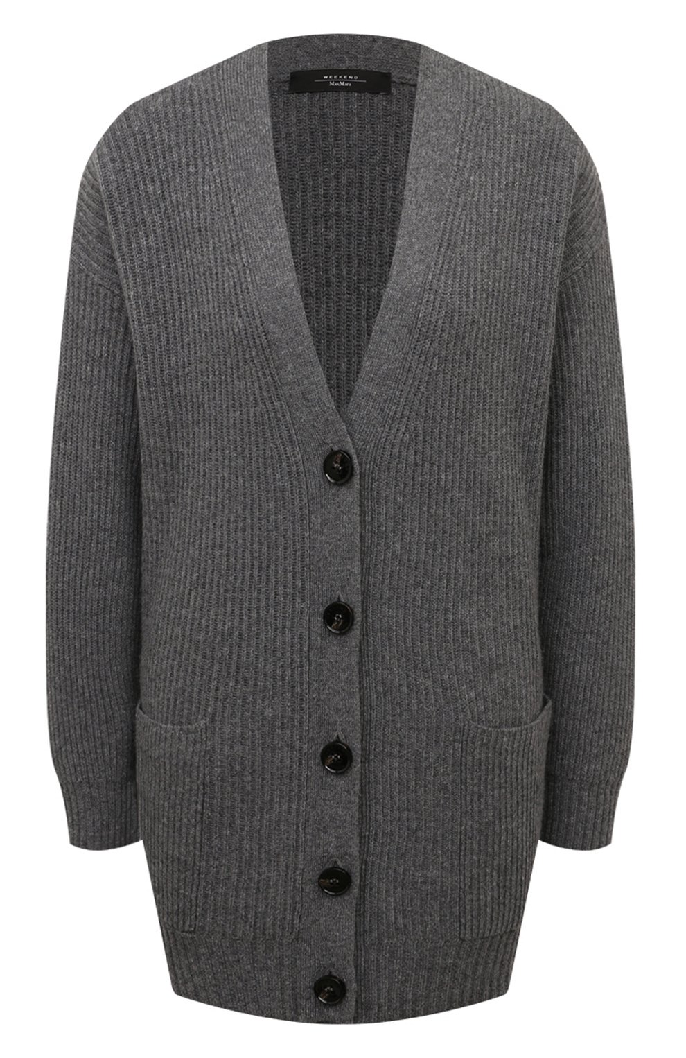 Кардиган из шерсти и вискозы WEEKEND MAX MARA серого цвета по цене 39150 руб., арт. NEGUS, фото 1 Кардиган из шерсти и вискозы WEEKEND MAX MARA, арт. NEGUS, фото 1