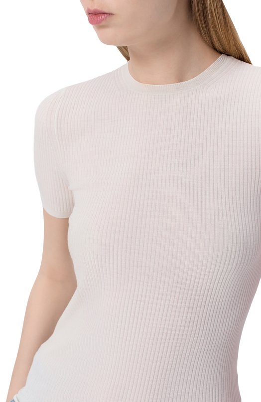 Шерстяной топ Petar Petrov S26K31 Кремовый  S26K31 Фото 5