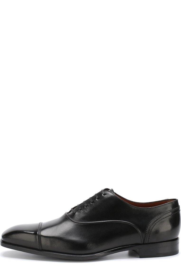 Мужские кожаные оксфорды на шнуровке ZEGNA черного цвета, арт. A3085X-EVE | Фото 3 (Наличие утеплителя: Нет; Статус проверки: Проверено, Проверена категория; Стили: Классический; Материал внутренний: Натуральная кожа; Нос: Не проставлено; Материал внешний: Натуральная кожа)