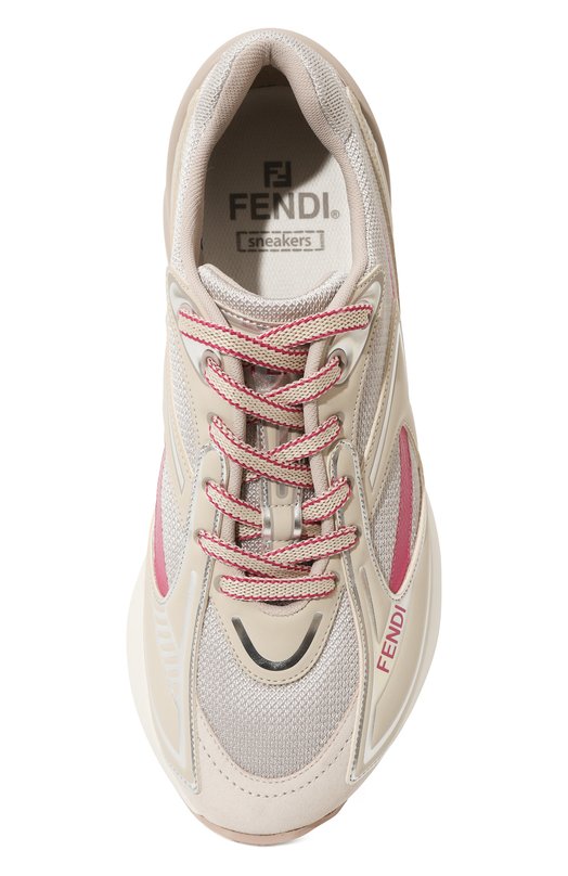 Комбинированные кроссовки First 1 Fendi 8E8452 AQ70 Кремовый  8E8452 AQ70 Фото 6