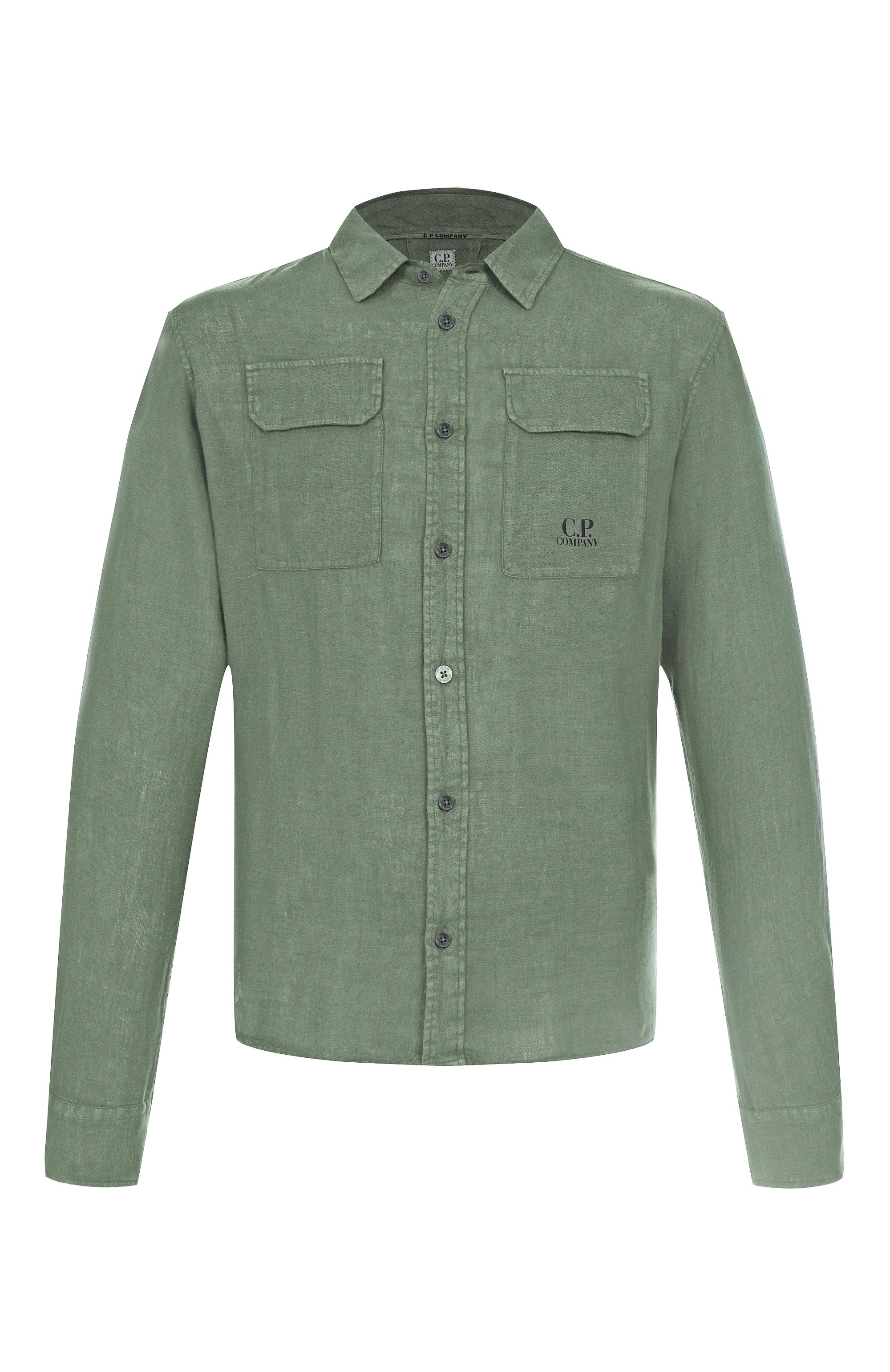 Льняная рубашка C.P. COMPANY, арт. 18CMSH250A005415G, фото 1
