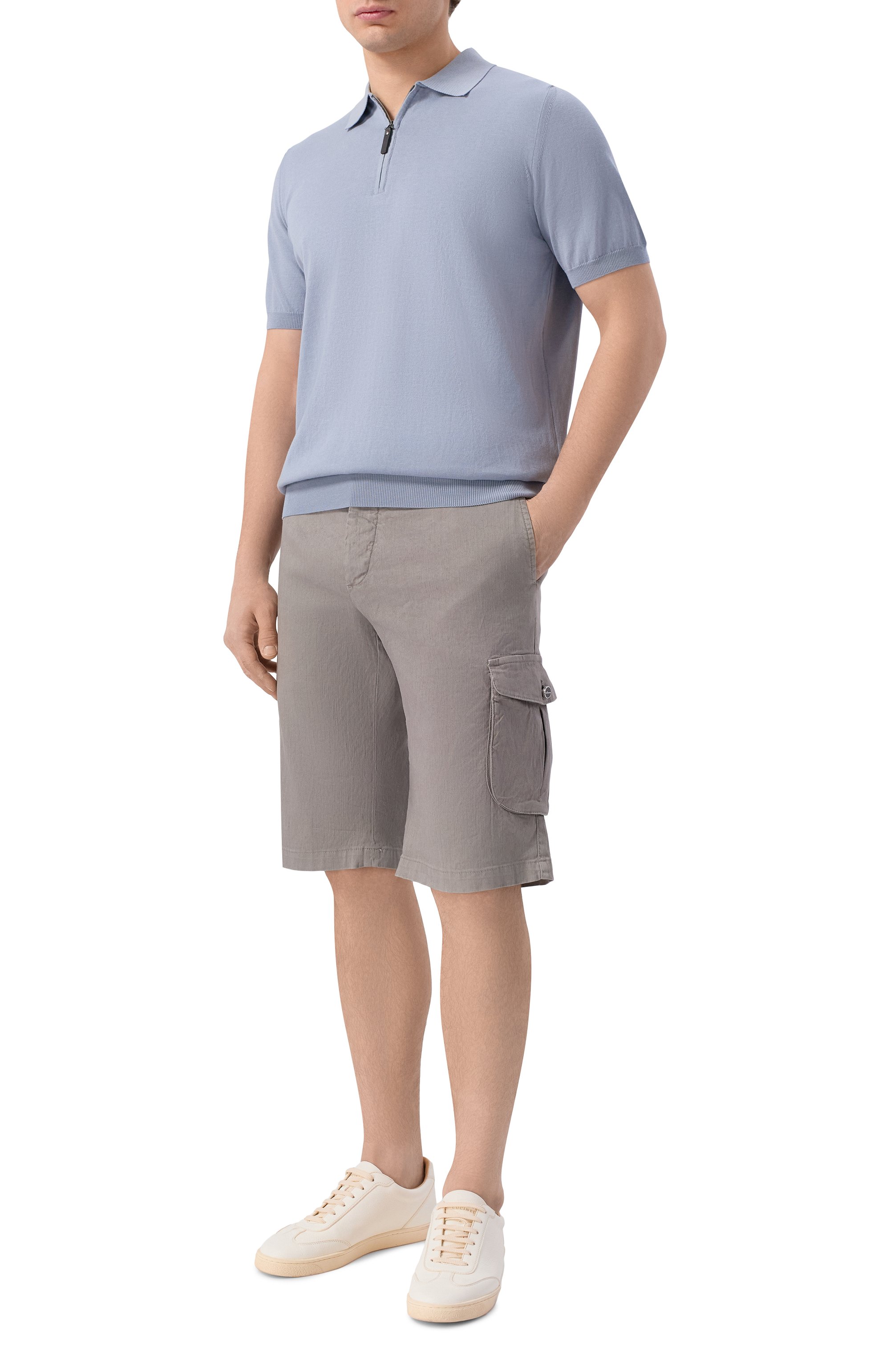 Шорты изо льна и хлопка KITON, арт. UFPPBK0603H, фото 2