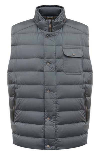 Пуховый жилет morfeo-s3c MOORER темно-серого цвета по цене 170500 руб., арт. EFR0M, фото 1 Пуховый жилет morfeo-s3c MOORER, арт. EFR0M, фото 1