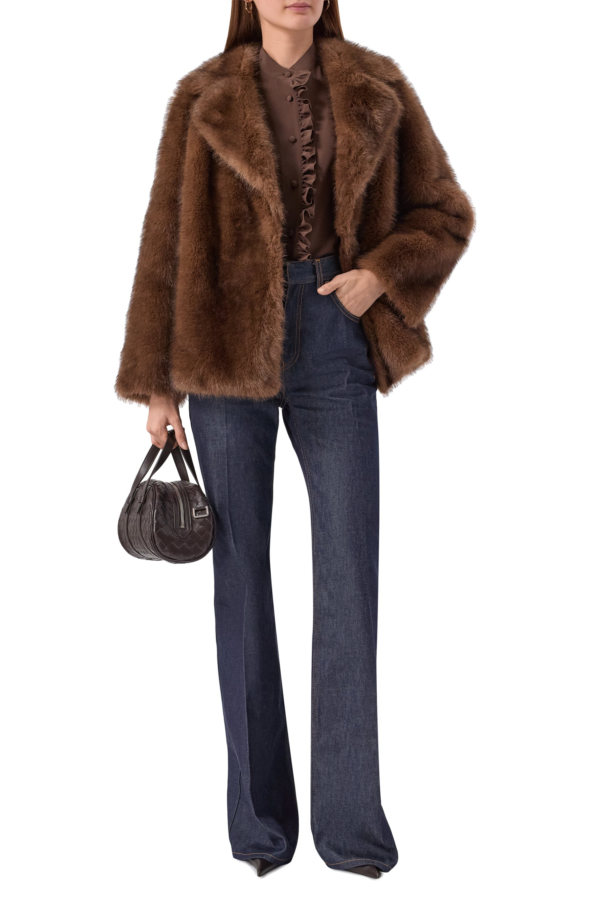 Шуба из экомеха DIEGO M, арт. 25IM-B250/25IT-248, фото 2