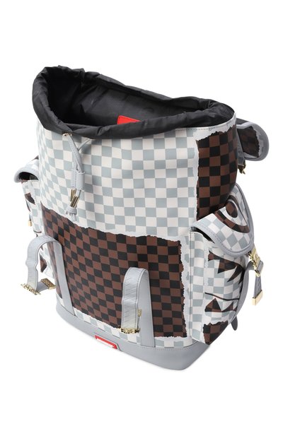 Рюкзак tear check monte carlo SPRAYGROUND светло-серого цвета по цене 33450 руб., арт. 910B8292NSZ/CREAM BR0WN TEAR CHECK M0NTECARL0, фото 3 Рюкзак tear check monte carlo SPRAYGROUND, арт. 910B8292NSZ/CREAM BR0WN TEAR CHECK M0NTECARL0, фото 3