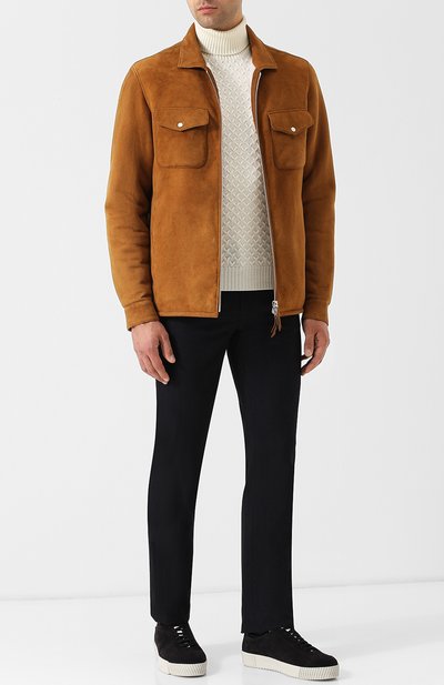 Кожаные кеды на шнуровке GIORGIO ARMANI, арт. X2X083/XL565, фото 2