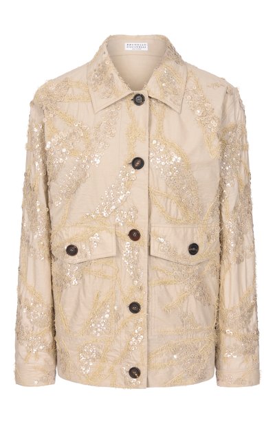 Женская хлопковая куртка BRUNELLO CUCINELLI, арт. M0F79HM206