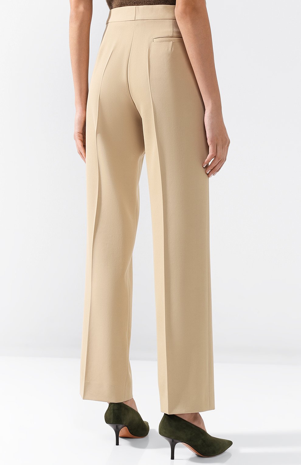 Однотонные шерстяные брюки со стрелками CELINE, арт. 21U14421B, фото 4