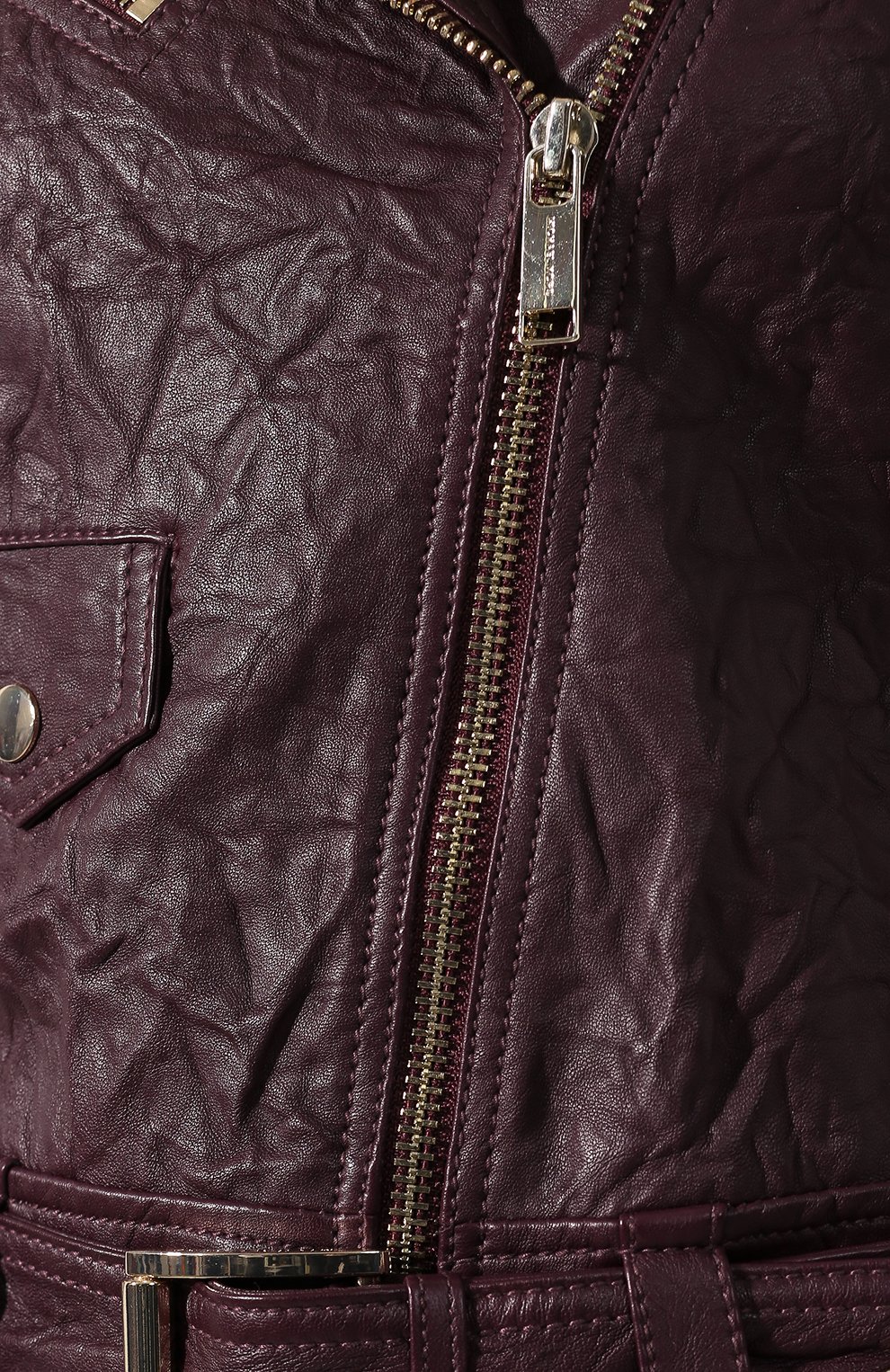 Кожаная куртка MICHAEL MICHAEL KORS бордового цвета по цене 46050 руб., арт. MH82HYG2A3, фото 5 Кожаная куртка MICHAEL MICHAEL KORS, арт. MH82HYG2A3, фото 5
