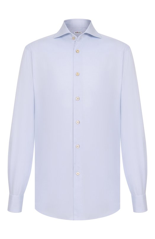 Хлопковая сорочка Kiton UCCH0948802 Голубой UCCH0948802