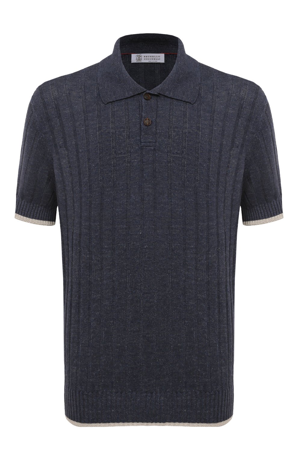 Поло изо льна и хлопка BRUNELLO CUCINELLI, арт. M2L70B2256, фото 1