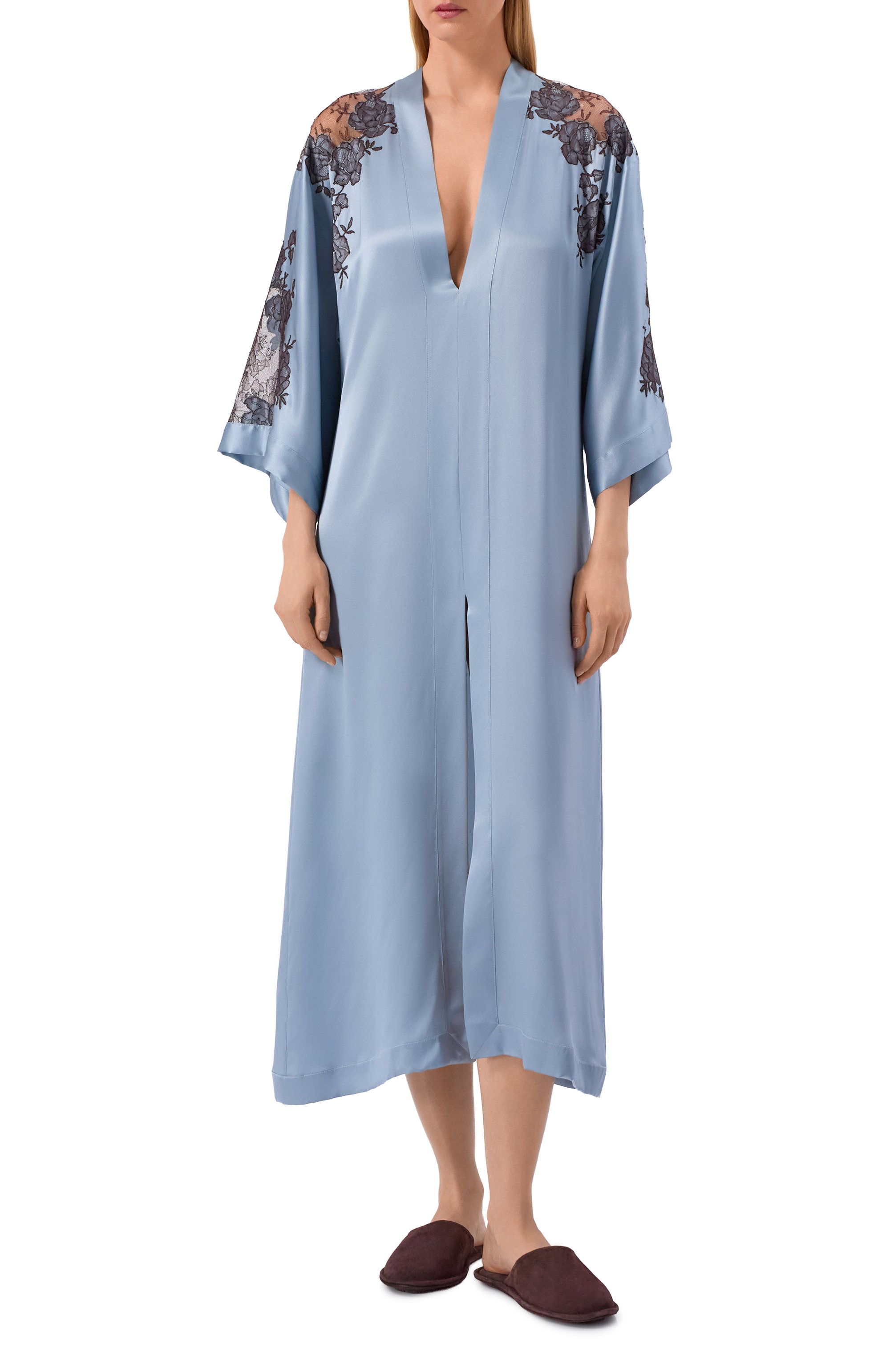 Шелковый халат CARINE GILSON, арт. AL1758MS, фото 2