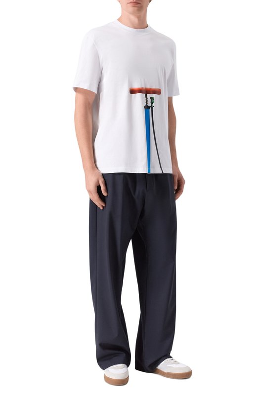 Хлопковая футболка MSGM 4040MM116D/267002 Белый  4040MM116D/267002 Фото 2