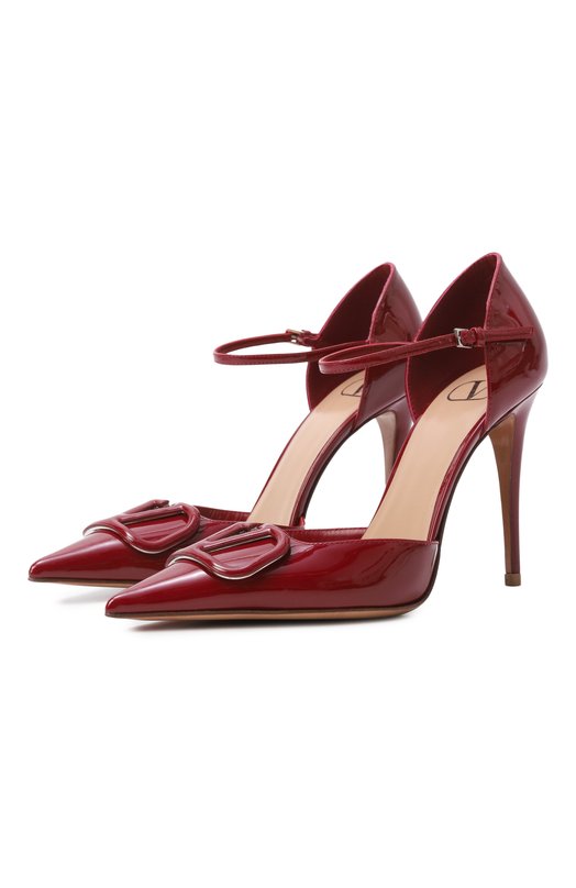 Лакированные туфли VLogo Signature D'Orsay 100 Valentino 8W2S0NN6/TMK Красный 8W2S0NN6/TMK