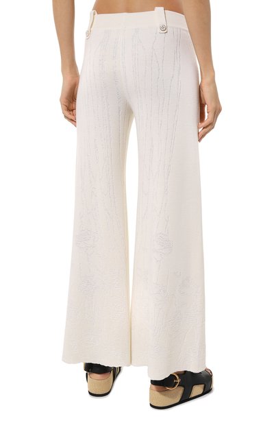 Брюки из шерсти и вискозы AND THE BRAND молочного цвета по цене 49000 руб., арт. W24-P029-1202-101, фото 4 Брюки из шерсти и вискозы AND THE BRAND, арт. W24-P029-1202-101, фото 4