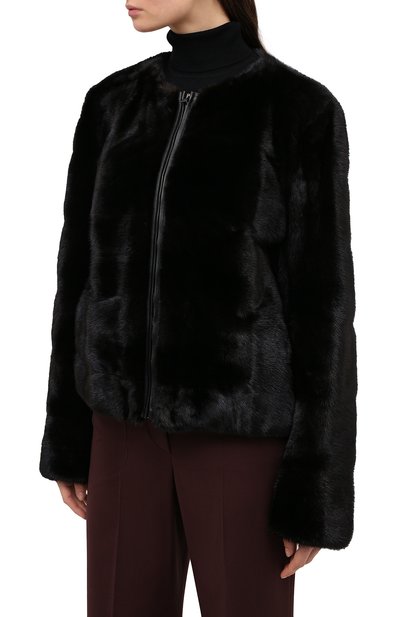 Шуба из меха норки TOM FORD черного цвета по цене 1230000 руб., арт. GIF727/FUX007, фото 3 Шуба из меха норки TOM FORD, арт. GIF727/FUX007, фото 3