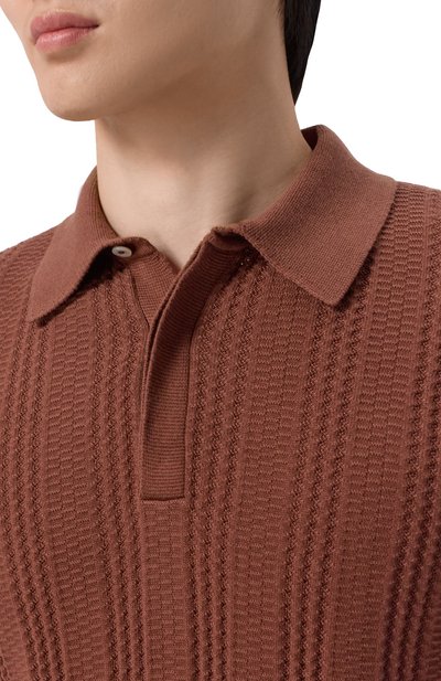 Поло CANALI коричневого цвета по цене 59650 руб., арт. C1177/MK02463, фото 5 Поло CANALI, арт. C1177/MK02463, фото 5