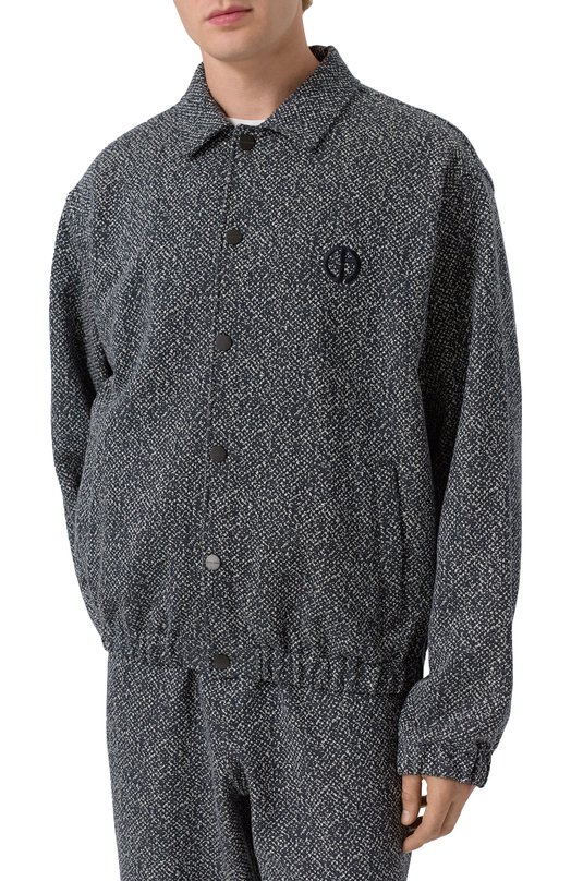 Бомбер из хлопка и кашемира Giorgio Armani GM002488/AF20656 Чёрно-белый  GM002488/AF20656 Фото 3