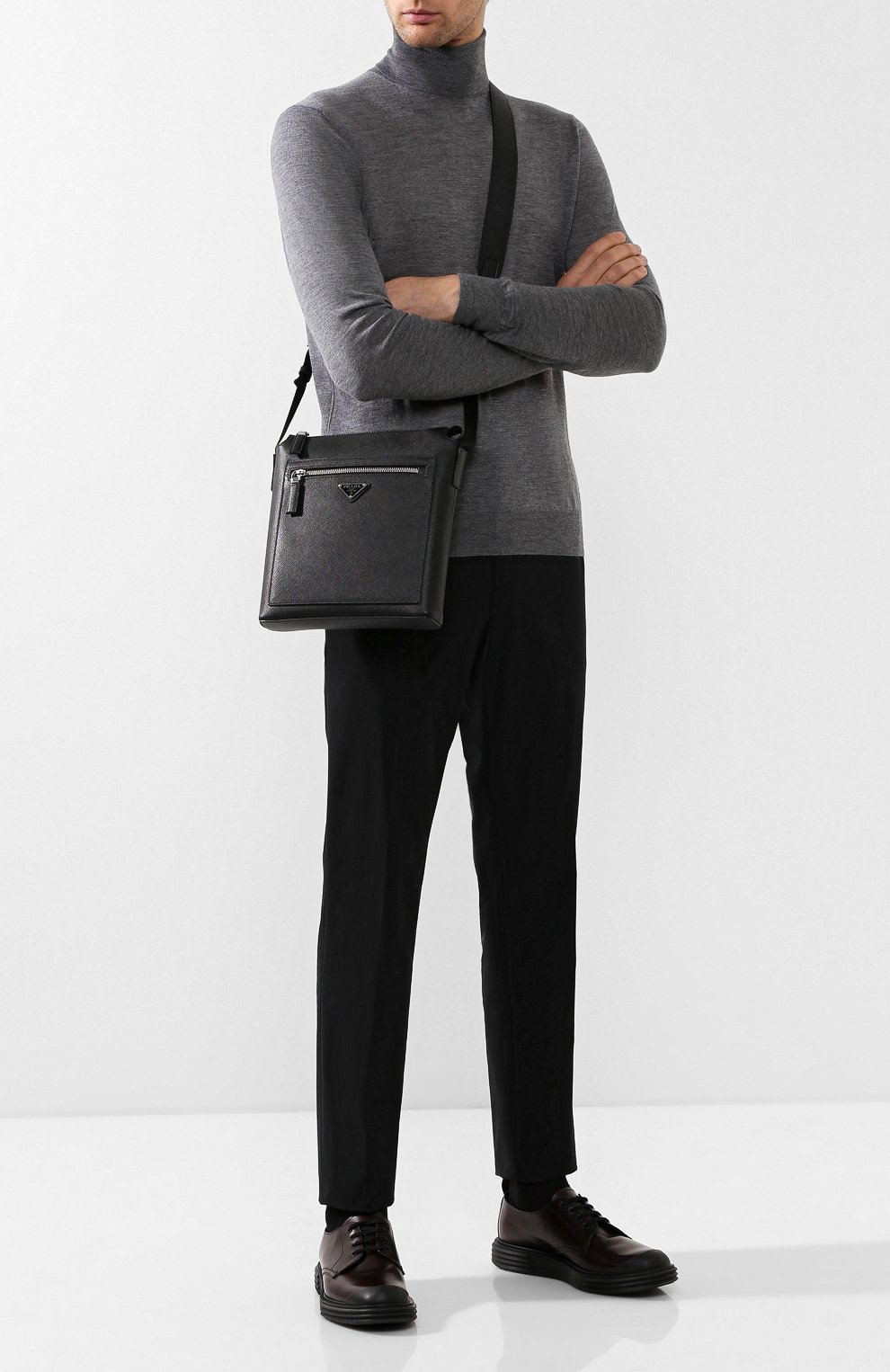 Кожаная сумка-планшет PRADA, арт. 2VH062-9Z2-F0002-OOO, фото 2