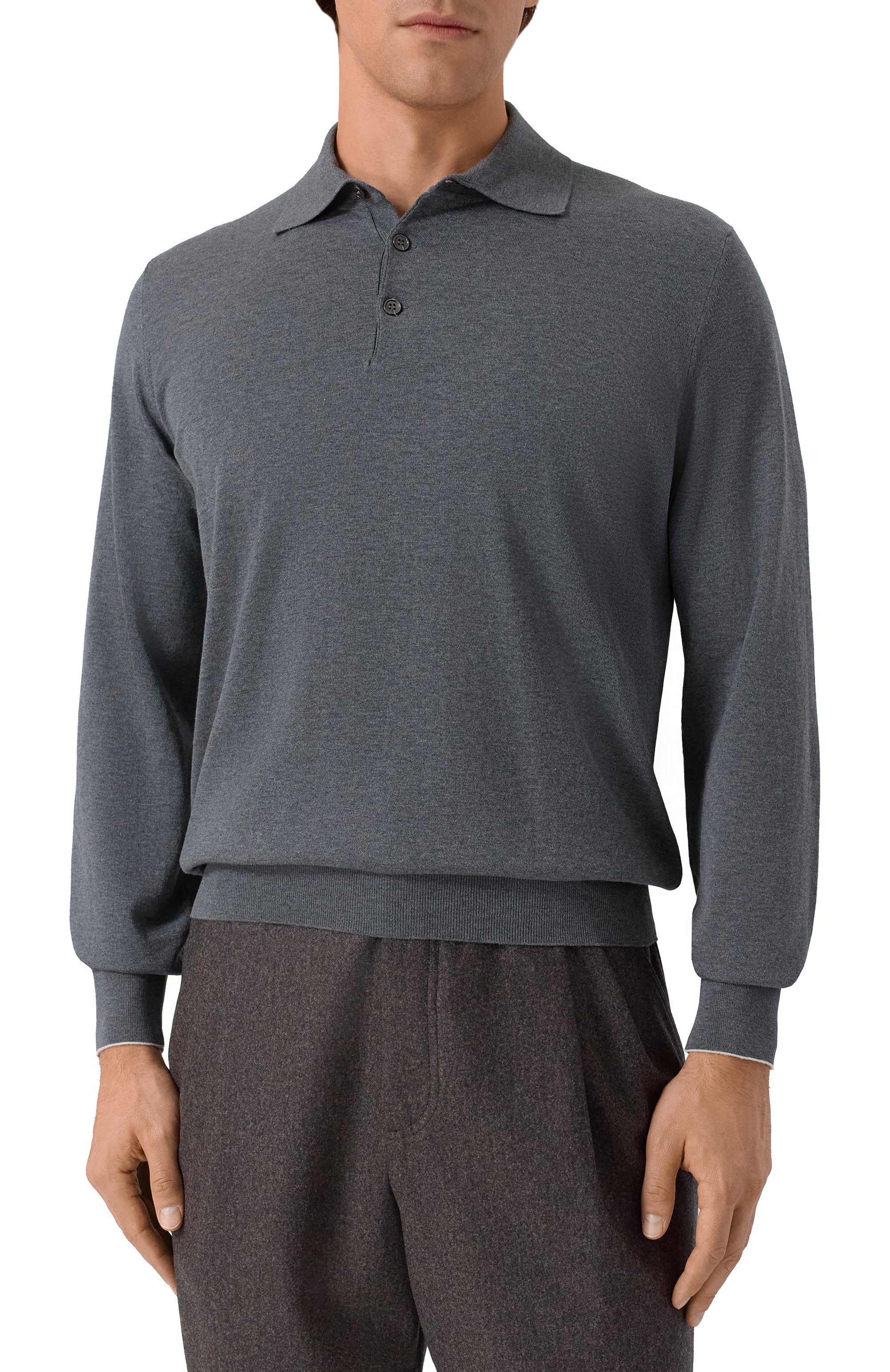 Хлопковое поло BRUNELLO CUCINELLI, арт. M29800135, фото 3