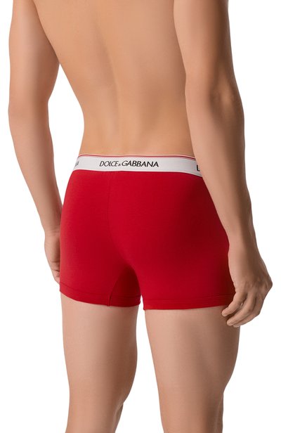 Хлопковые боксеры DOLCE & GABBANA красного цвета по цене 9475 руб., арт. M4F70J/0UAIG, фото 3 Хлопковые боксеры DOLCE & GABBANA, арт. M4F70J/0UAIG, фото 3